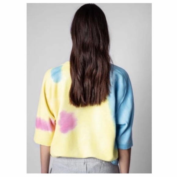 NWT Zadig & Voltaire Oversized Portland Amour tie Dye Sweatshirt S - Picture 3 of 7